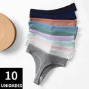 Kit Calcinhas Algodão Confort® Antibacteriana [PAGUE 5 LEVE 10]